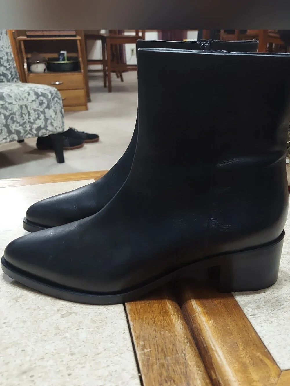 Anna Luisa Cortina Bootie Woman's Size 10 Black Made In Italy